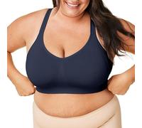 Bravado Designs Sustainable Everyday Bra Smoothing Seamless Wirefree Sculpt Bra, Navy, Medium Full Cup