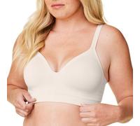 Bravado Designs Sustainable Muse Seamless Wireless V-Neck Everyday Bra Adjustable Antique White S