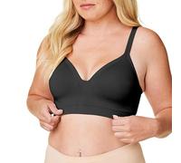 Bravado Designs Sustainable Muse Seamless Wireless V-Neck Everyday Bra Adjustable Black M-Plus
