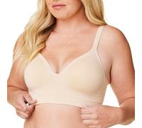 Bravado Designs Sustainable Muse Seamless Wireless V-Neck Everyday Bra Adjustable Butterscotch M-Plus