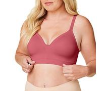 Bravado Designs Sustainable Muse Seamless Wireless V-Neck Everyday Bra Adjustable Lipstick M
