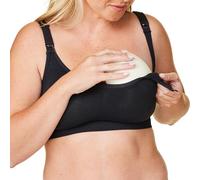 Bravado Designs Women's in-Bra Pumping Bra Nursing Bra Hands-Free Beaucoup Seamless and Adjustable, Black, S
