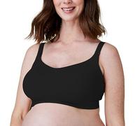 Bravado Designs Women's Nursing Bra for Breastfeeding, Intrigue Balconette Supportive Seamless Wirefree Maternity Bra, Black, Large Full Cup