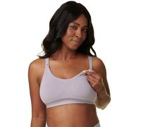 Bravado Designs Women's Seamless Support Nursing Bra, Tranquil Low Activity Maternity Nursing Sports Bra for Breastfeeding, Grey Orchid, Large