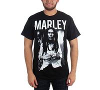 Bravado Men's Bob Marley Black & White T-Shirt, Black, Small