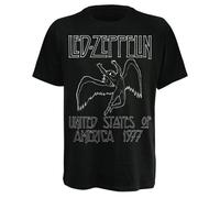 Bravado Mens Led Zeppelin - USA 1977 - Mens T-shirt Medium Black 12962000BP Medium