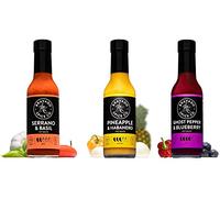 Bravado ULTIMATE HOT Sauces PACK OF 3 (Pineapple Habanero, Ghost Pepper Blueberry, Serrano Basil)
