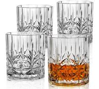 Bravario Unbreakable Plastic Whiskey Glasses | Shatterproof 100% Tritan Double Rocks | Dishwasher-Safe | BPA-free | Perfect for Outdoor Cocktail Bourbon | 13 oz, Set of 4