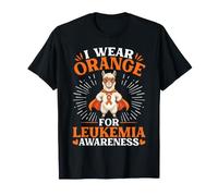 Brave Alpaca I Wear Orange for Leukiemia Awareness Support T-Shirt