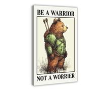 Brave And Imaginative Warrior Bear Art Canvas Poster Bedroom Decor Landscape Office Room Decor Gift 20x30inch(50x75cm)