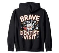 Brave at My First Dentist Visit Pediatric Dentistry Zip Hoodie