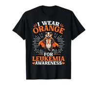 Brave Badger I Wear Orange for Leukiemia Awareness Support T-Shirt