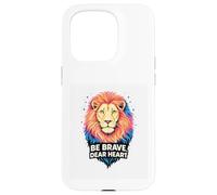 Brave Dear Heart Courage of a Lion Sayings Inspire Case for iPhone 15 Pro