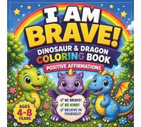 Brave Dinosaur and Dragon Adventures Positive Affirmations Coloring Book for Kids: 50+ Fun, Bold and Easy-to-Colour Pictures to Boost Creativity, Confidence, and Kindness for Ages 4-8