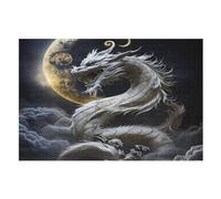 Brave Dragon 1000 Piece Wooden Jigsaw Puzzle- Brain Teaser Game for Adults & Children Educational Activities Jigsaws Puzzles （75×50cm）