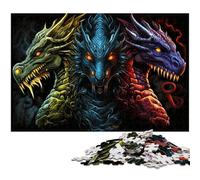 Brave Dragon Jigsaw Puzzles 1000 Pieces for Adults Jigsaw Puzzles Perfect for Family Gatherings, Birthdays, Holidays 50x75CM/19.68x29.52inch