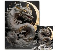 Brave Dragon Jigsaw Puzzles for Adults 1000 Piece cardboard Jigsaw Puzzles for Adults Perfect for Family Fun, Party Games, Birthday Party Favors 26X38CM/10.23x14.96inch