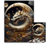 Brave Dragon Jigsaw Puzzles for Adults, 1000 Piece Wooden Jigsaw Puzzles for Adults for Teenagers, Family Game Night, Brain-Challenging Gift Idea 50x75CM/19.68x29.52inch