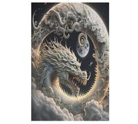 Brave Dragon Jigsaw Puzzles for Adults 1000 Pieces Puzzle Brain Teaser And Children Premium Quality Wooden 78×53cm