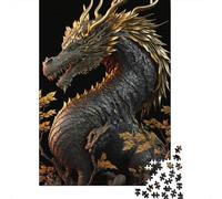 Brave Dragon Wooden Jigsaw Puzzle for Adults 1000 Piece Puzzles for Teenagers Creative Jigsaw Puzzles Family Challenging Games Toys Gifts 1000pcs (75x50cm)