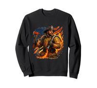 Brave Firefighter American Hero Artwork Sweatshirt