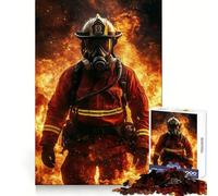 Brave Firefighter in Action 1000 Piece Jigsaw Puzzle for Adults Brain Stimulation Peaceful Hobby Premium Cut Birthday Present (38x52cm)