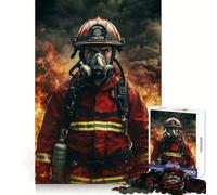 Brave Firefighter in Action - 1000 Piece Jigsaw Puzzle for Adults Brain Stimulation Peaceful Hobby Premium Cut Birthday Present (38x26cm)