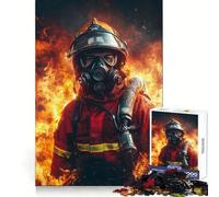 Brave Firefighter in Action - 1000 Pieces Jigsaw Puzzles for Adults Logic Ability Easy Relaxation Secure Join Lovely Gift (50x75cm)