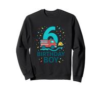 Brave Firefighter Sixth Birthday Design Sweatshirt