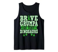 Brave Grumpa of Tiny Dinosaurs Liver Cancer Awareness Tank Top