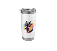 Brave Heart Loyal Soul German Shepherd Devotion Art Stainless Steel Insulated Tumbler