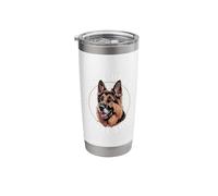 Brave Heart Loyal Soul German Shepherd Devotion Art Stainless Steel Insulated Tumbler