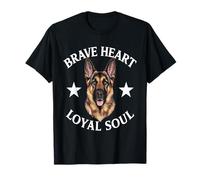 Brave Heart Loyal Soul German Shepherd Dog T-Shirt