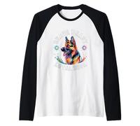 Brave Heart Loyal Soul German Shepherd Loyalty Design Raglan Baseball Tee