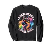 Brave Heart Loyal Soul German Shepherd Loyalty Design Sweatshirt