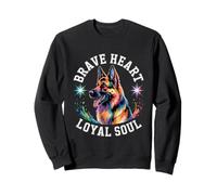Brave Heart Loyal Soul German Shepherd Loyalty Design Sweatshirt