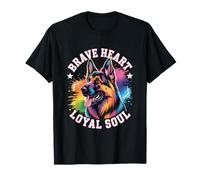Brave Heart Loyal Soul German Shepherd Loyalty Design T-Shirt