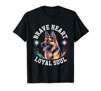 Brave Heart Loyal Soul German Shepherd Loyalty Design T-Shirt
