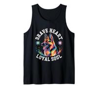 Brave Heart Loyal Soul German Shepherd Loyalty Design Tank Top