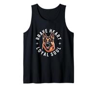 Brave Heart Loyal Soul German Shepherd Loyalty Design Tank Top