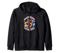 Brave Heart Loyal Soul German Shepherd Loyalty Design Zip Hoodie