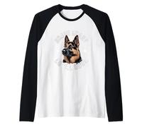 Brave Heart Loyal Soul German Shepherd Tribute Graphic Raglan Baseball Tee
