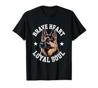 Brave Heart Loyal Soul German Shepherd Tribute Graphic T-Shirt