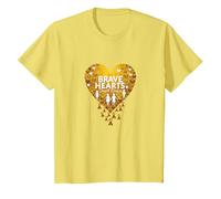 Brave Hearts Small Bodies Pediatric Cancer Awareness T-Shirt, Kids, Lemon, 2 Years
