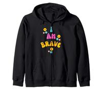 BRAVE I AM BRAVE BRAVERY PRESENT Zip Hoodie