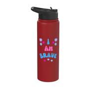 Brave I AM Brave Present for Bravery Stainless Steel Insulated Water Bottle