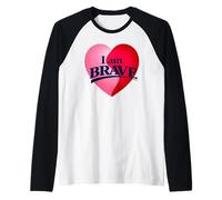BRAVE I AM BRAVE PRESENT Raglan Baseball Tee