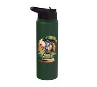 Brave Knight and Castle Fantasy Scene Stainless Steel Insulated Water Bottle