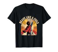 Brave Like a Child Superhero Ribbon tees Funny T-Shirt