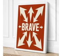 Brave Minimalist Canvas Wall Art Print 30x20 Inch (76 x 51 cm)
